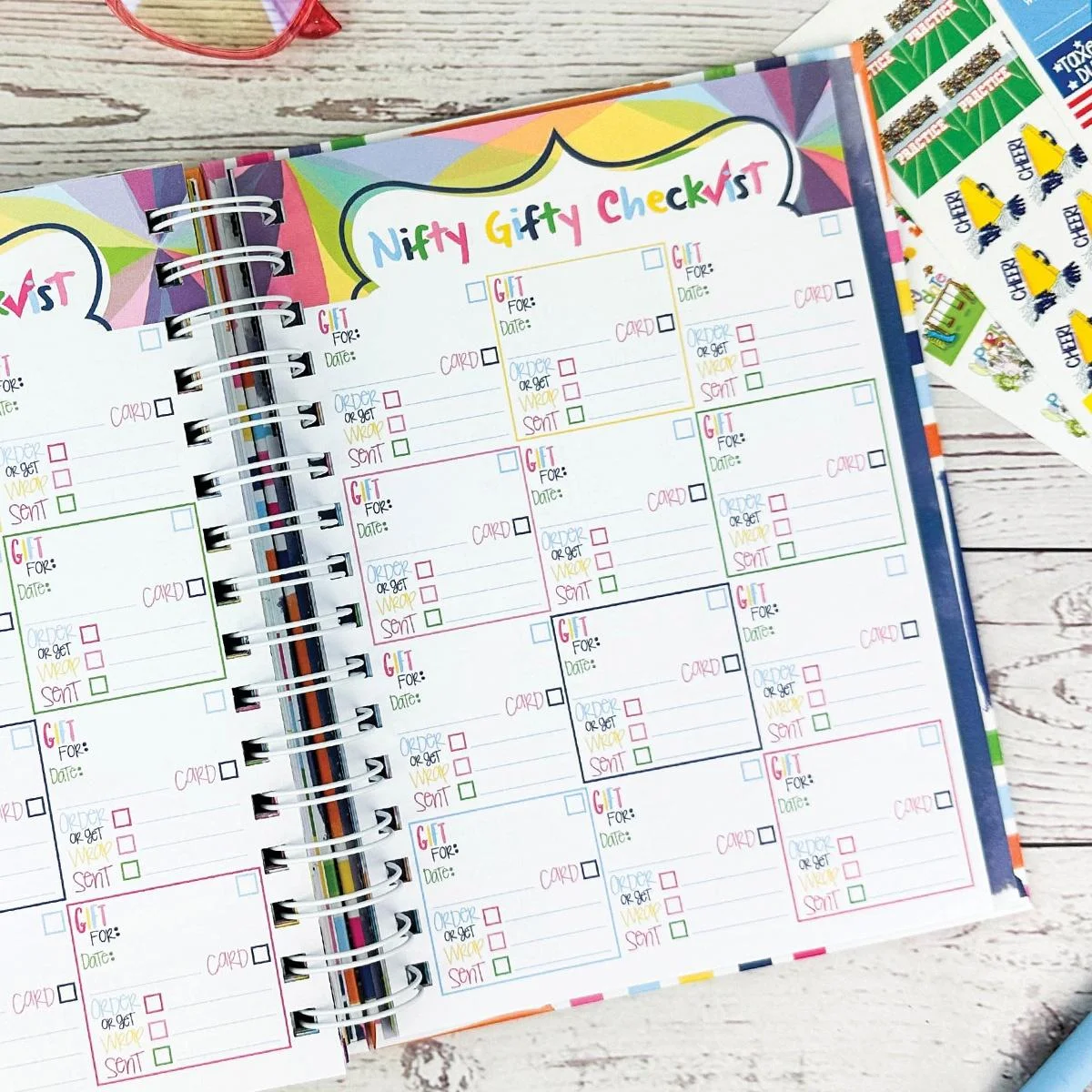 Reminder Binder® 2024-2025 Planner; 18-month Calendar with 361 Planner Stickers (Blossoms)