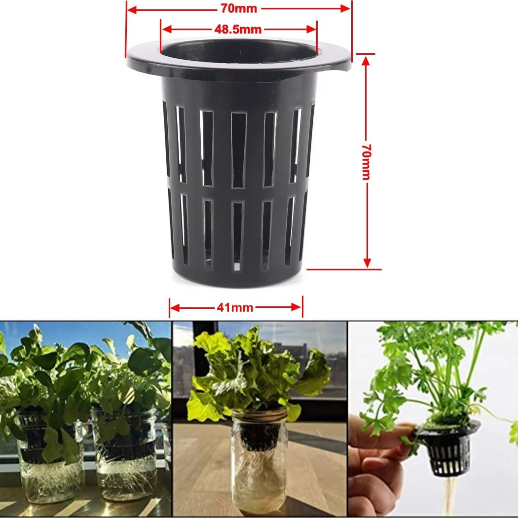 25 Pcs Hydroponic Pot Net Cup Hydroponic Containers Garden Plant Basket