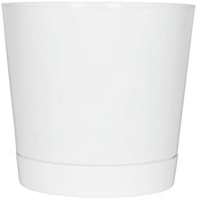 Full Depth Cylinder Pot, Glossy White, 10-Inch (10102)