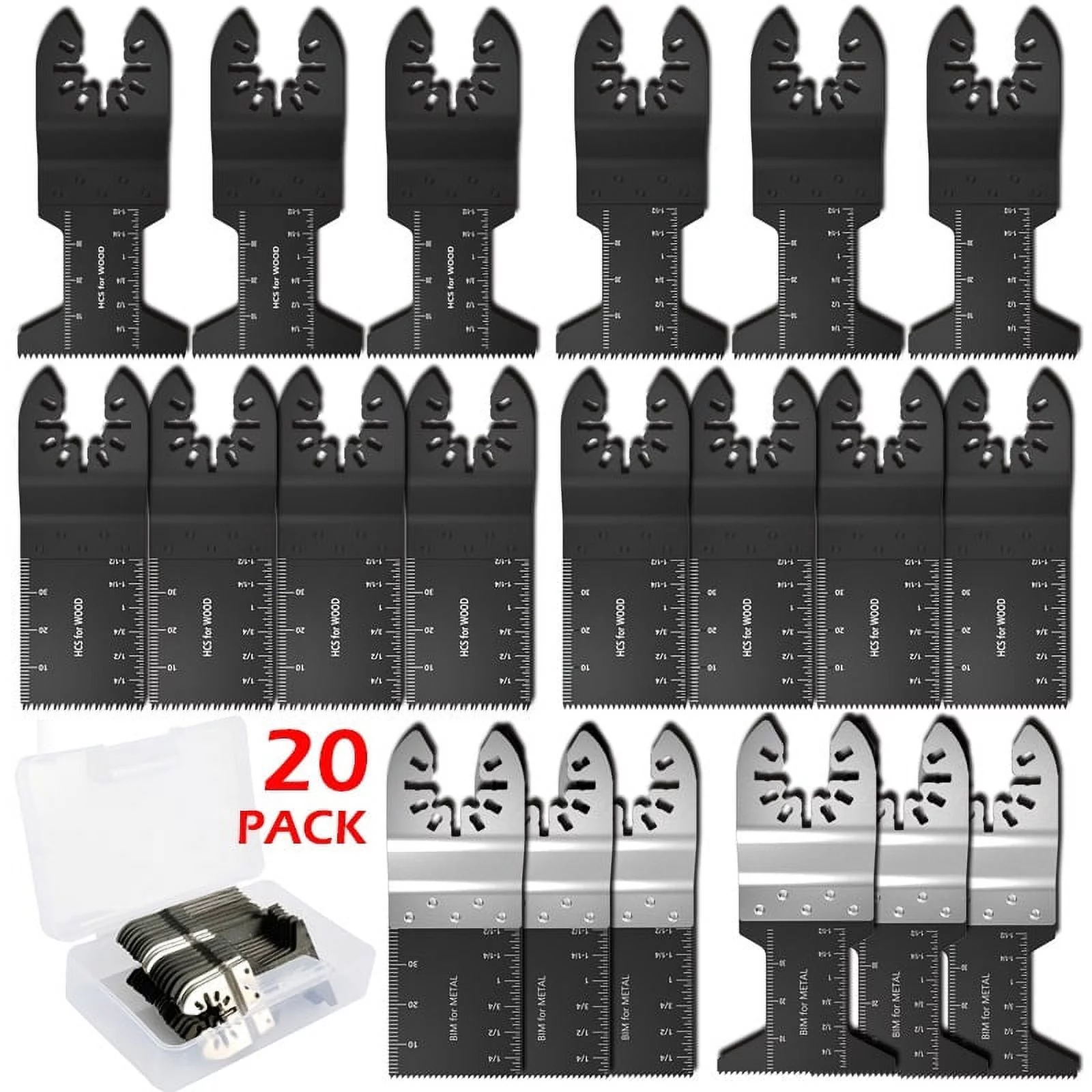 20/10 Pack Metal Wood Oscillating Multi-tool Quick Release Saw Blade for Dremel Craftsman Ridgid Ryobi Makita Milwaukee Dewalt Rockwell