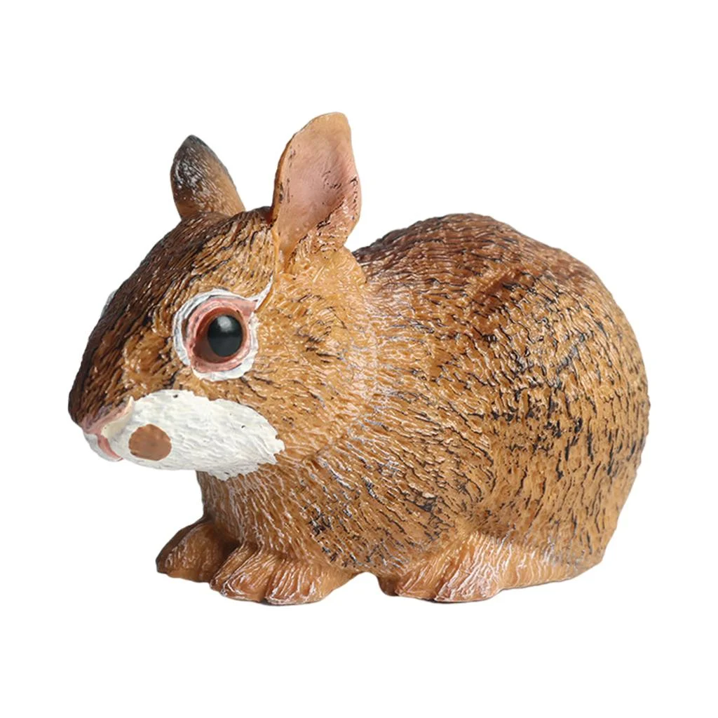 Simulation Rabbit Figures Bunny Farm Animal Statues Playset for Boys and Girls toy for Garden Educational Toy Desktop Decoration