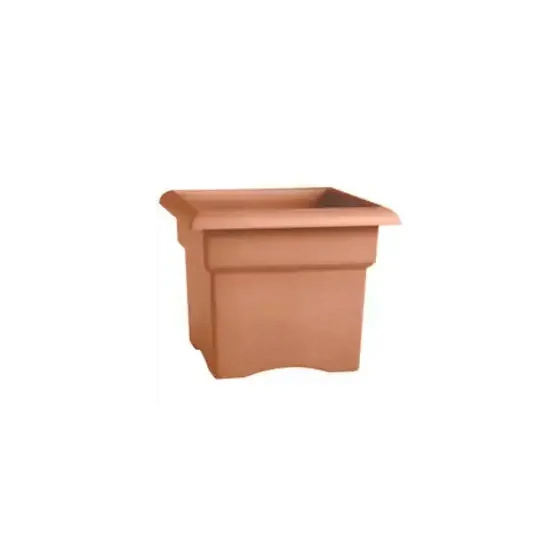 Bloem 57018C Veranda Square Deck Box Planter Plastic/Resin Terra Cotta, Each