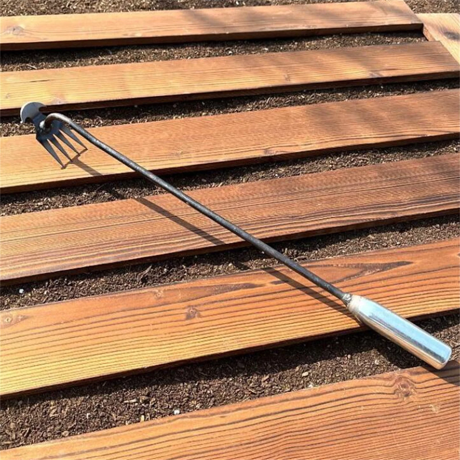 Trim Removal Hoe Weeding Artifact Uprooted Grass Tools Garden Hoe Rake Steel Farm Tools Small Hoe Loosen The Soil Wild Vegetables