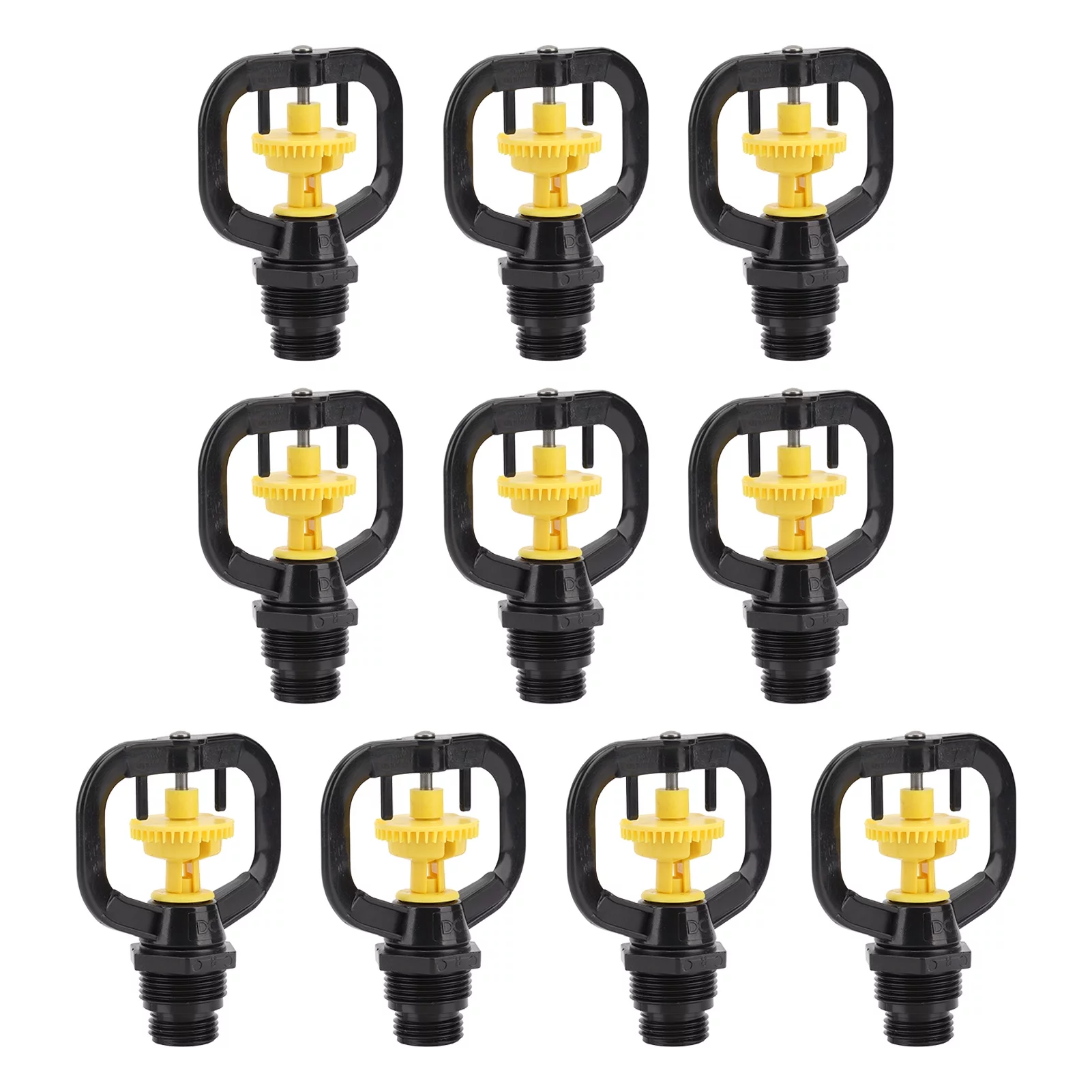 YUMILI Garden Irrigation Sprinklers - 10PCS Refraction Micro Atomizing Nozzle Rotating Sprinkler Garden Irrigation Rotating Misting Nozzle G1/2 G3/4 Male Thread