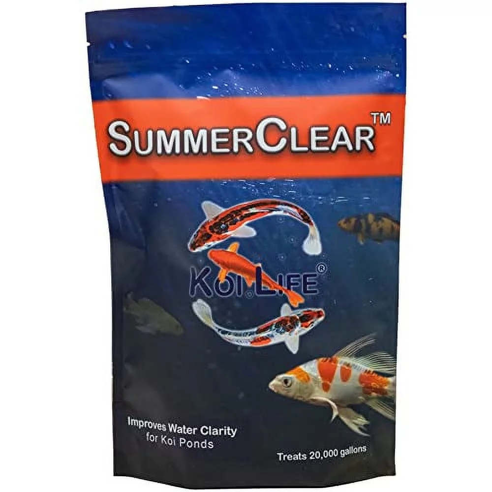 Summerclear  Pond Clarifier | Natural Pond Cleaner Treats 20,000 Gal | Warm Water For Cloudy Water