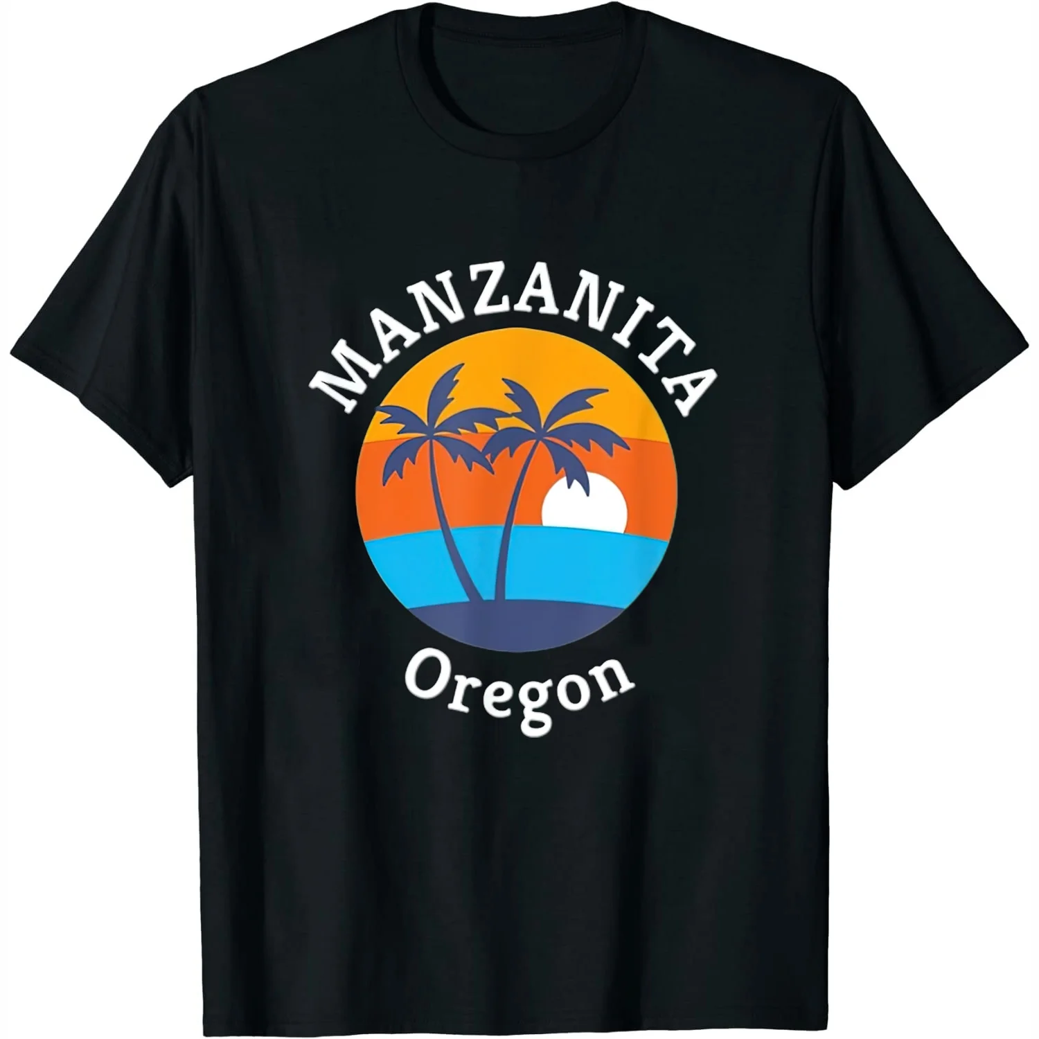 Womens Manzanita Beach Oregon Summer Vacation Souvenir T-Shirt Black 4X-Large