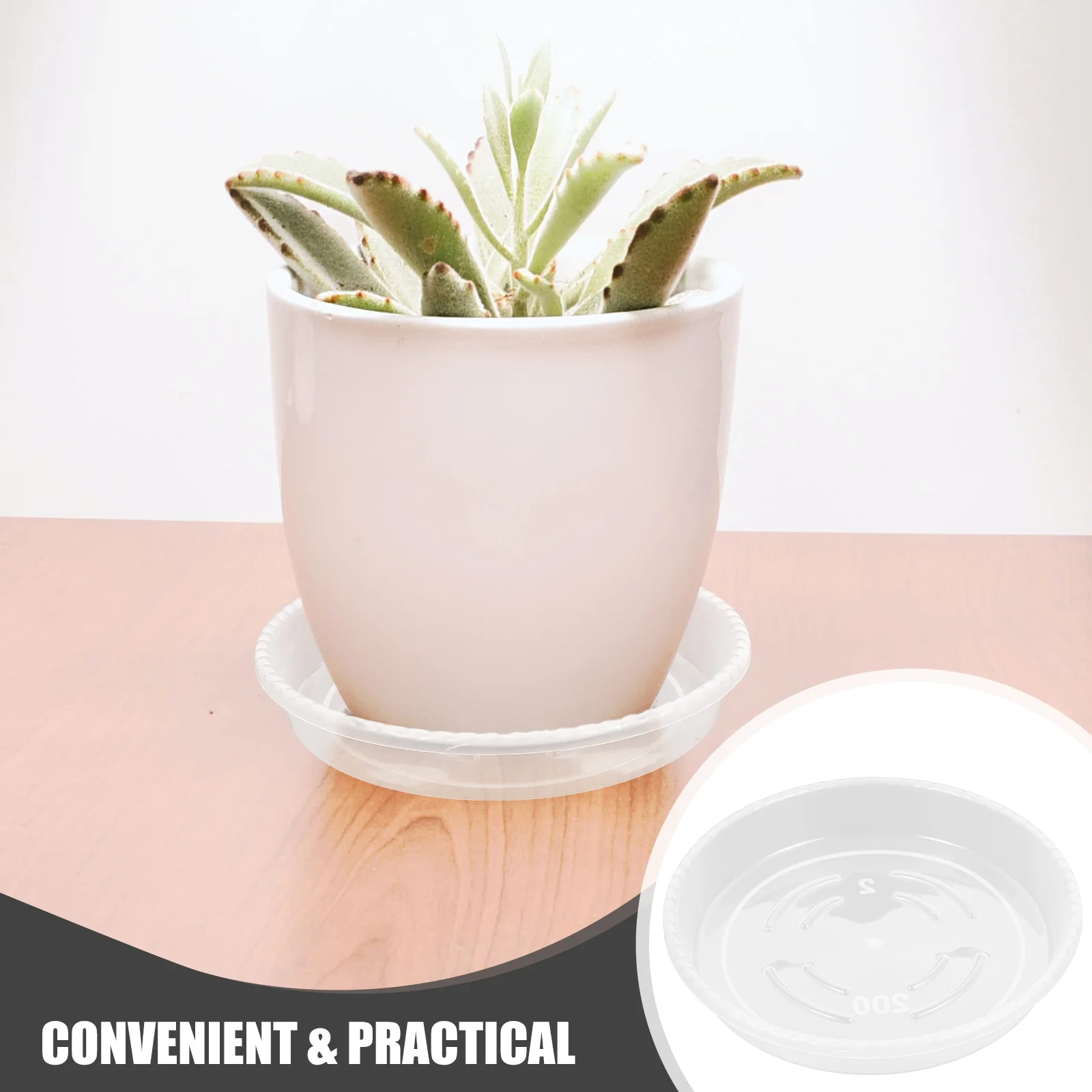 30 Pcs Flower Pot Holder Plant Tray Round Planter Water Flowerpot Bottom Trays Plastic Bases Drip Large