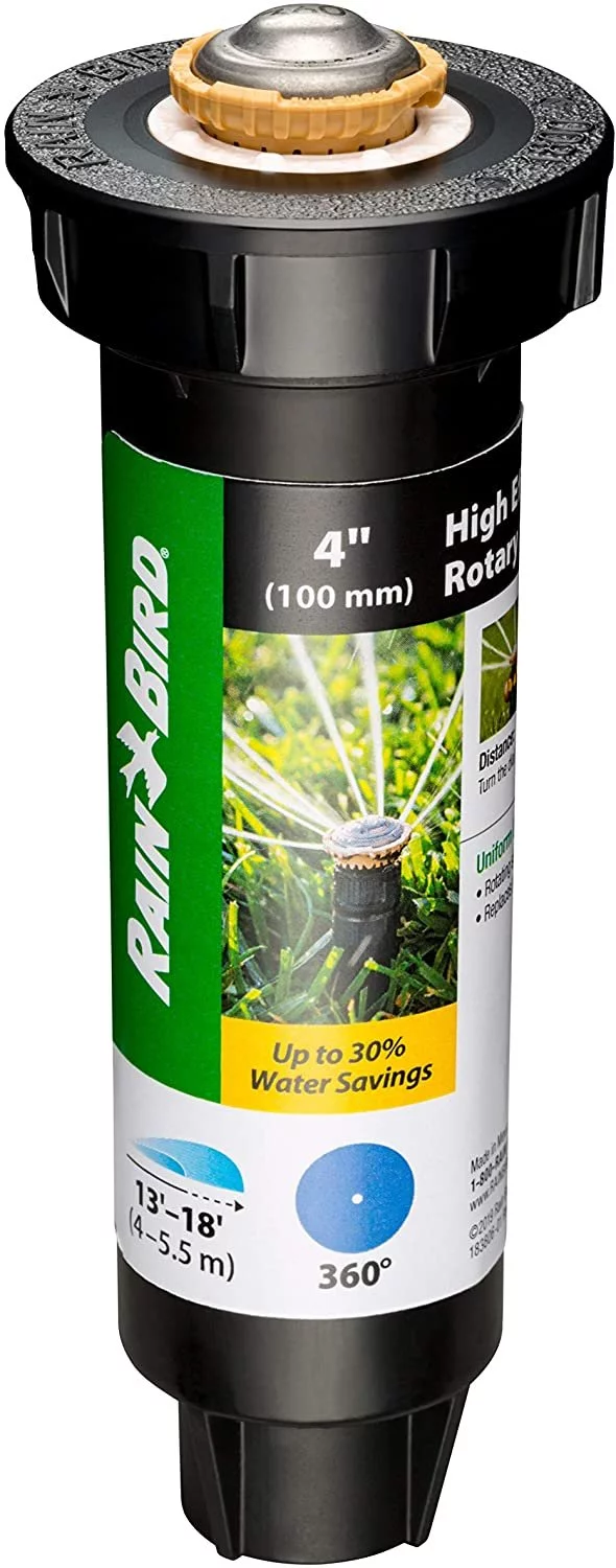 Rain Bird 12SAFPRO High-Efficiency Pro Rotary Sprinkler, 360 Full Pattern, 13' - 18' Spray Distance, 4