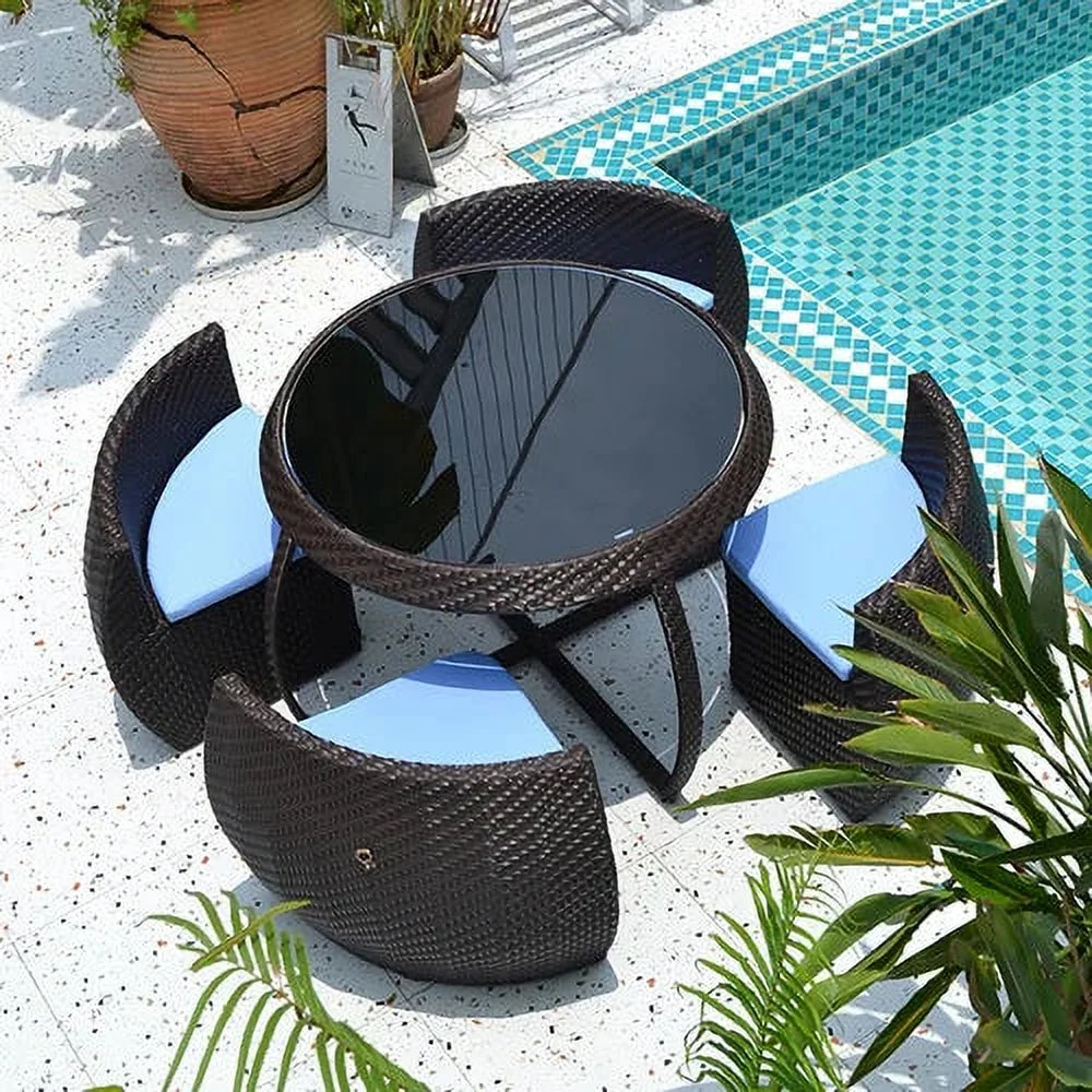 Outdoor Patio Tables And Chairs Casual Guest House Terrace Rattan Chairs Villa Garden Waterproof Sun Protection Outdoor WKGF