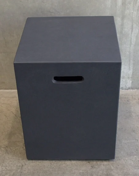 AMS Fireplace Concrete Propane Tank Cover - Dark Gray