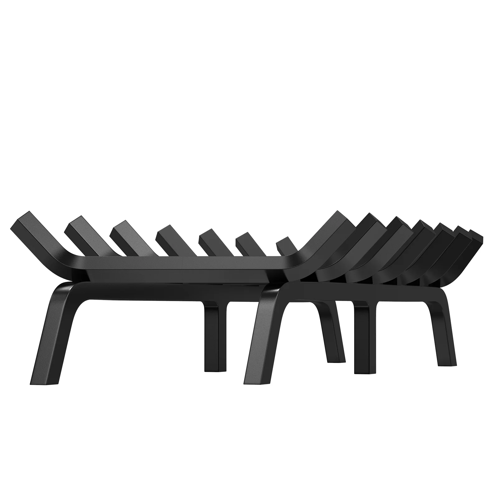 SKYSHALO 30 inch Fireplace Log Grate Powder-coated Steel wood Burning Rack Holder