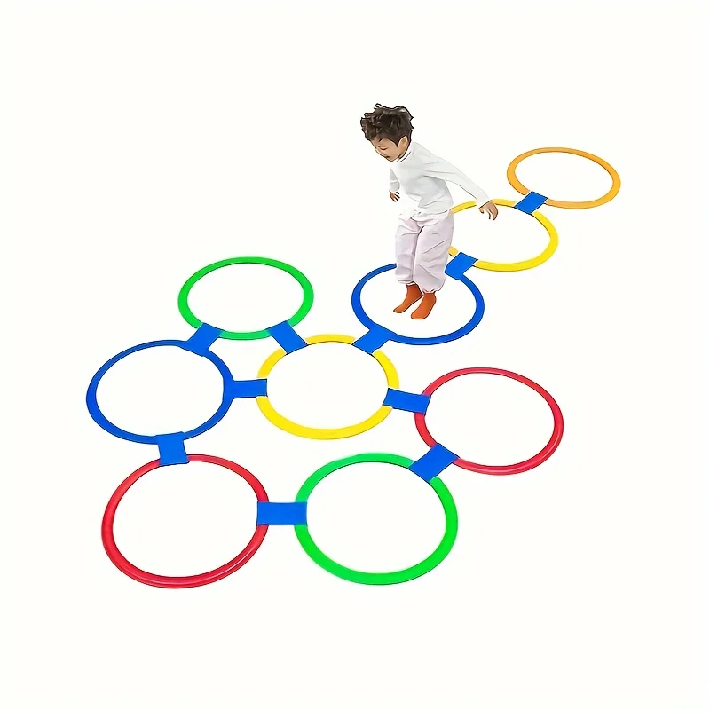 Jumping House Round Setting Outdoor Indoor Obstacle Course Kids Playground Balance Agility Training Equipment. Fun To Play As A Halloween/Christmas Gift easter gift