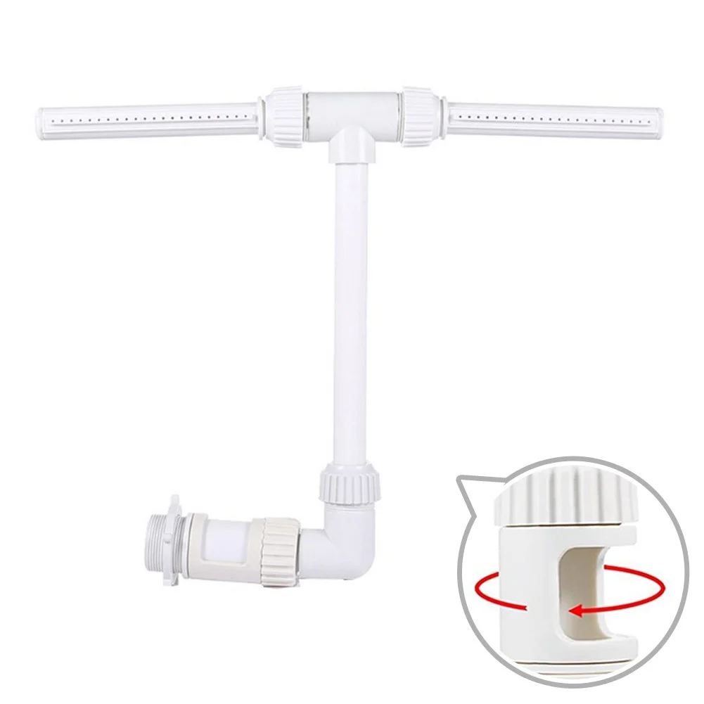 Swimming Pool Fountain Adjustable Water Dual Spray Sprinkler Waterfall Sprayer