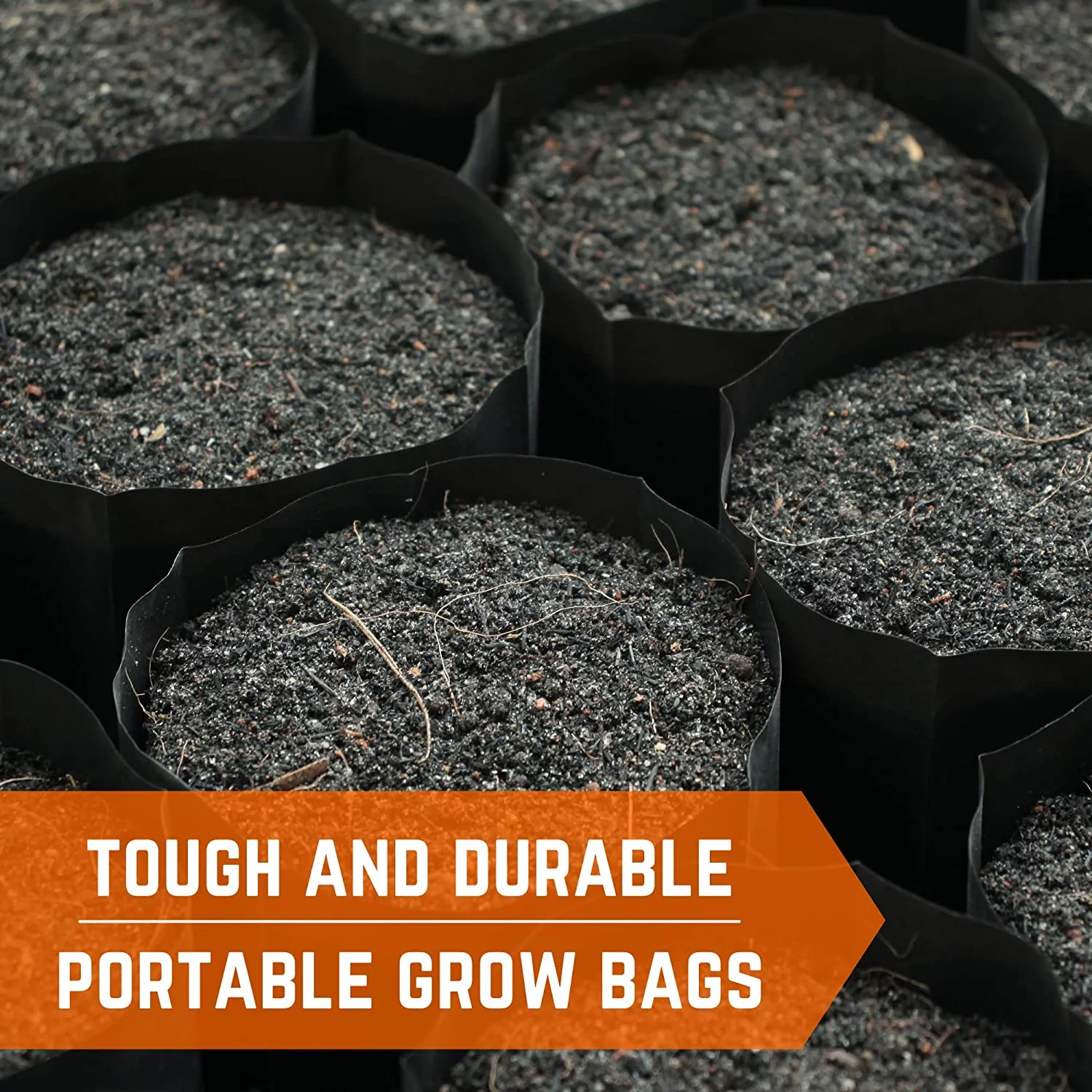 20 Gallon Non-Woven Fabric Grow Bags - (10 Pack) - Farm Plastic Supply