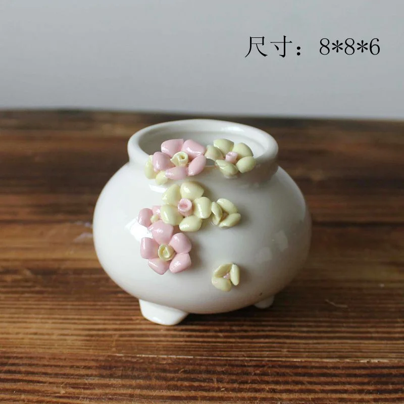 Handcrafted Ceramic Succulent Flower Pot - Rustic Style Plant Pot