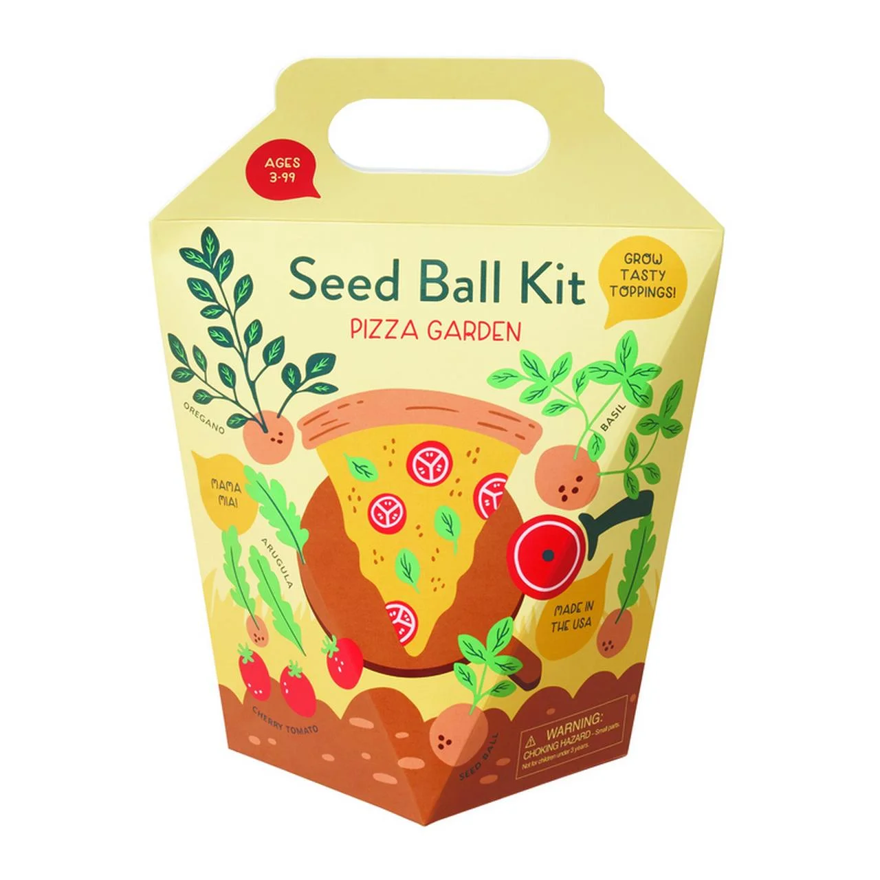 1 Pc, Modern Sprout Pizza Garden Assorted Herbs Seed Starter Kit 1 Pk