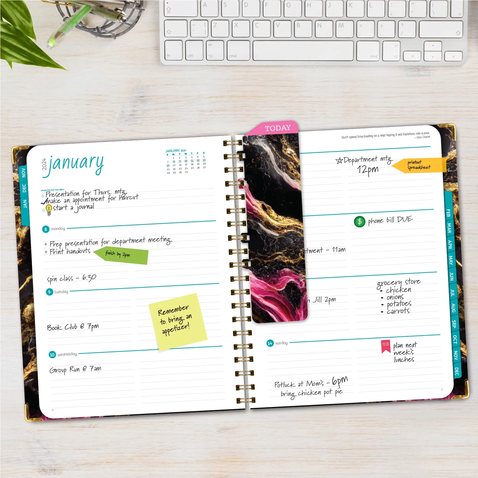 Hardcover CY 2024 Fashion Planner - 8.5