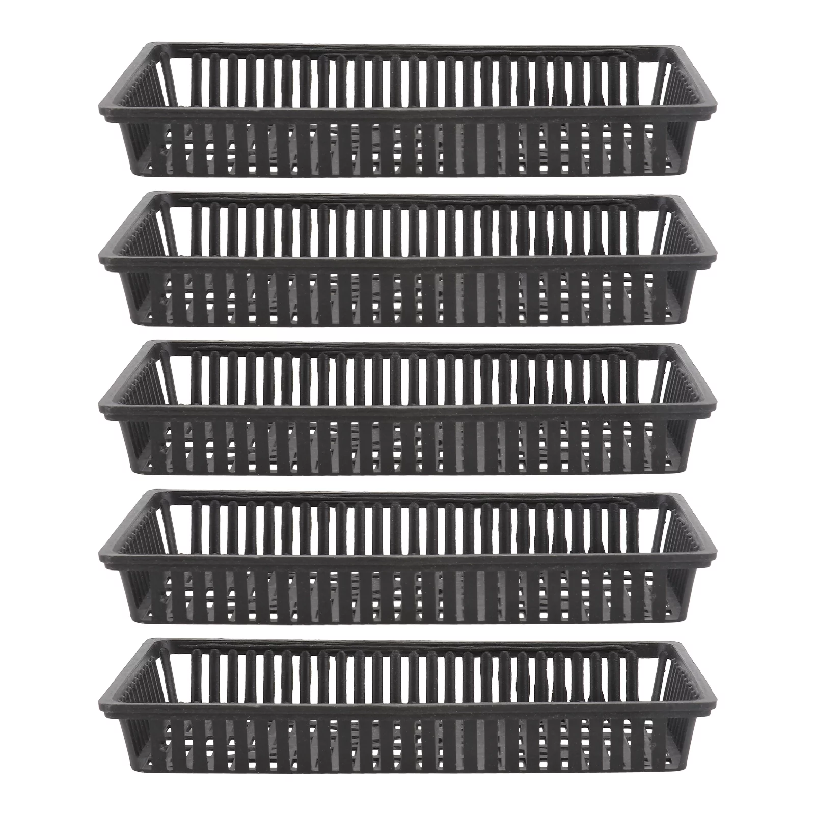 Homemaxs 5pcs Aquarium Plastic Pot Baskets Aquarium Aquatic Water Flower Plant Grass Planting Rack