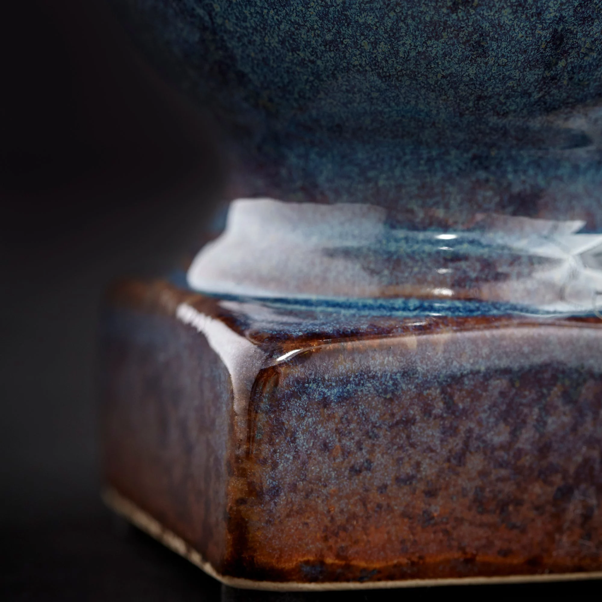 Cyan lighting - Big sky - small Planter - 5 Inches Wide by 7.5 Inches High -