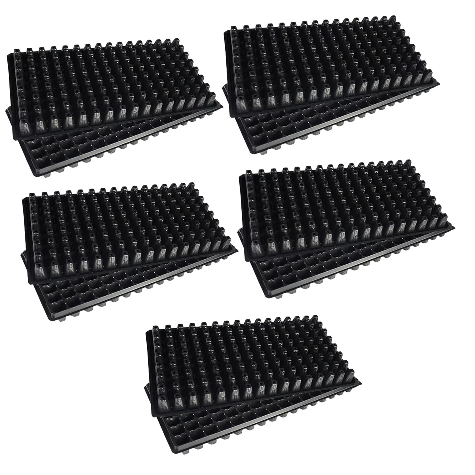 10 Pieces Seedling Starter Tray Seedling Plug Trays 128 Holes Planting Trays Germination Propagation Thickened Seedling Trays 100g