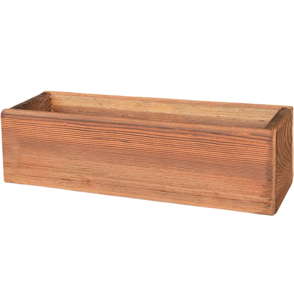 Gongxipen Wooden Flower Planter Rustic Wood Flower Pot Gardening Succulent Pot Wood Planter Box