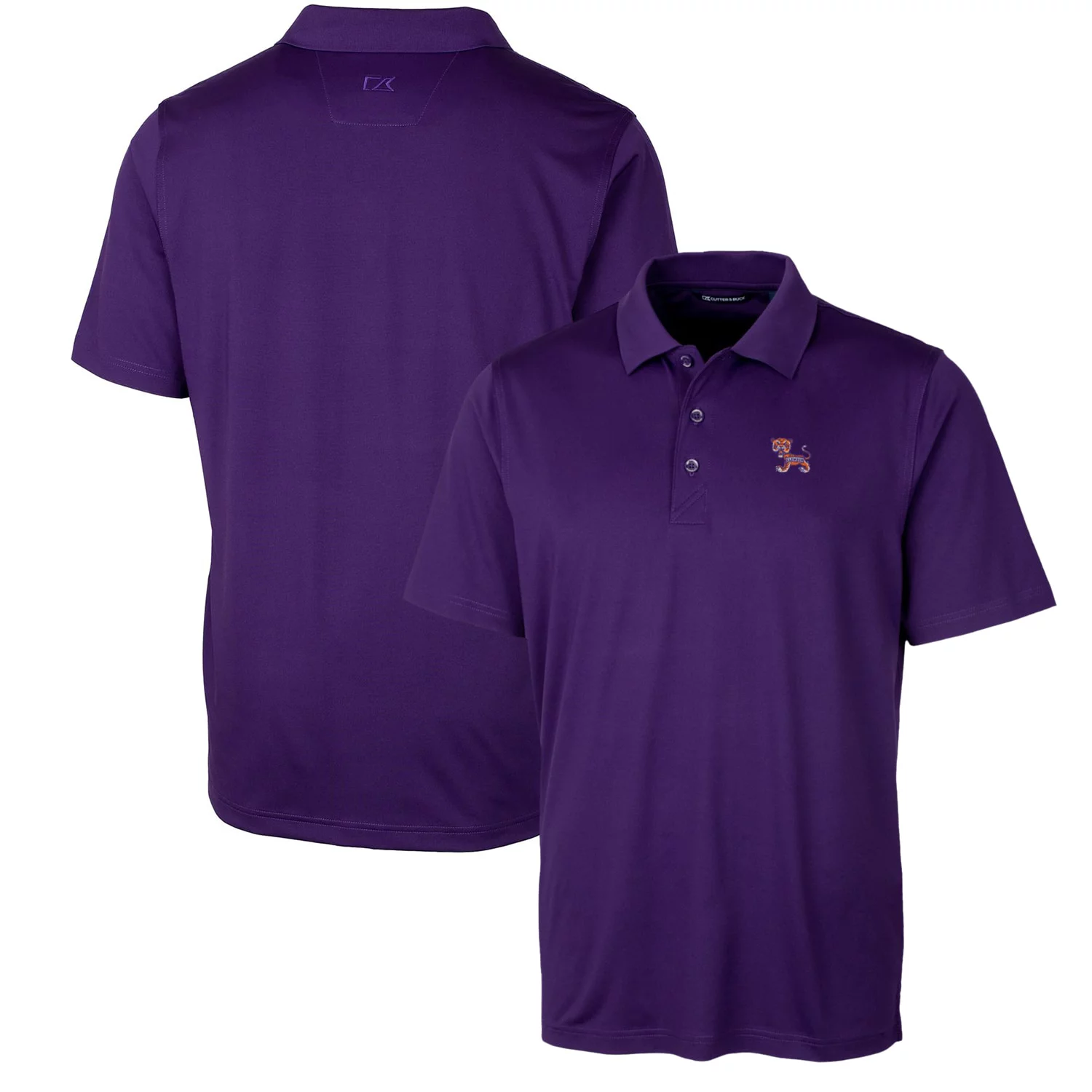 Men's Cutter & Buck Purple Clemson Tigers Forge Stretch Polo