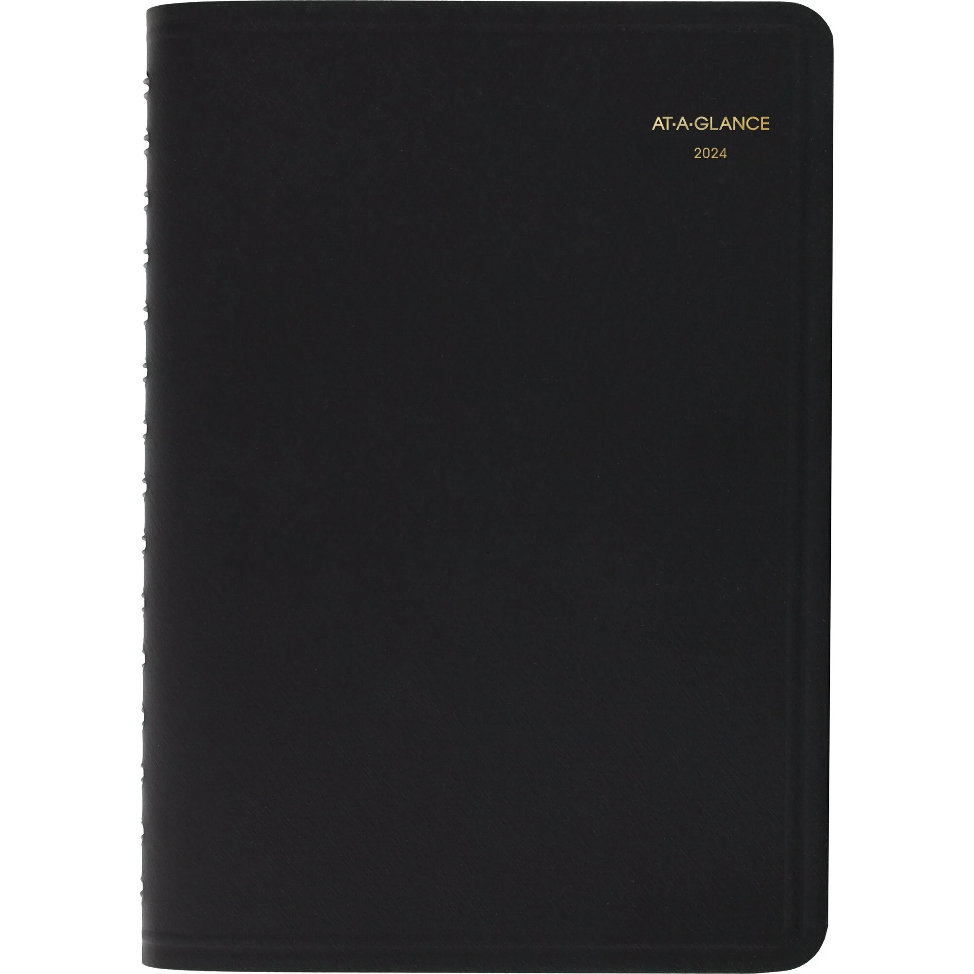 AT-A-GLANCE 2024 Daily Appointment Book Planner Black Small 5 x 8 - Daily