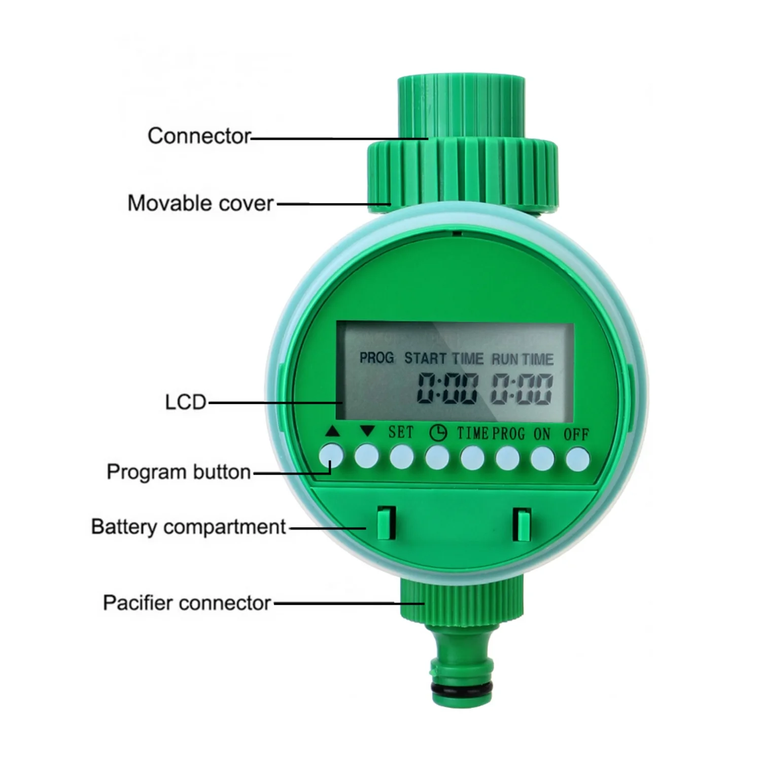 Automatic Irrigation Timer Garden Water Control Device Intelligence Valve Controller LCD Display Electronic Watering Clocker