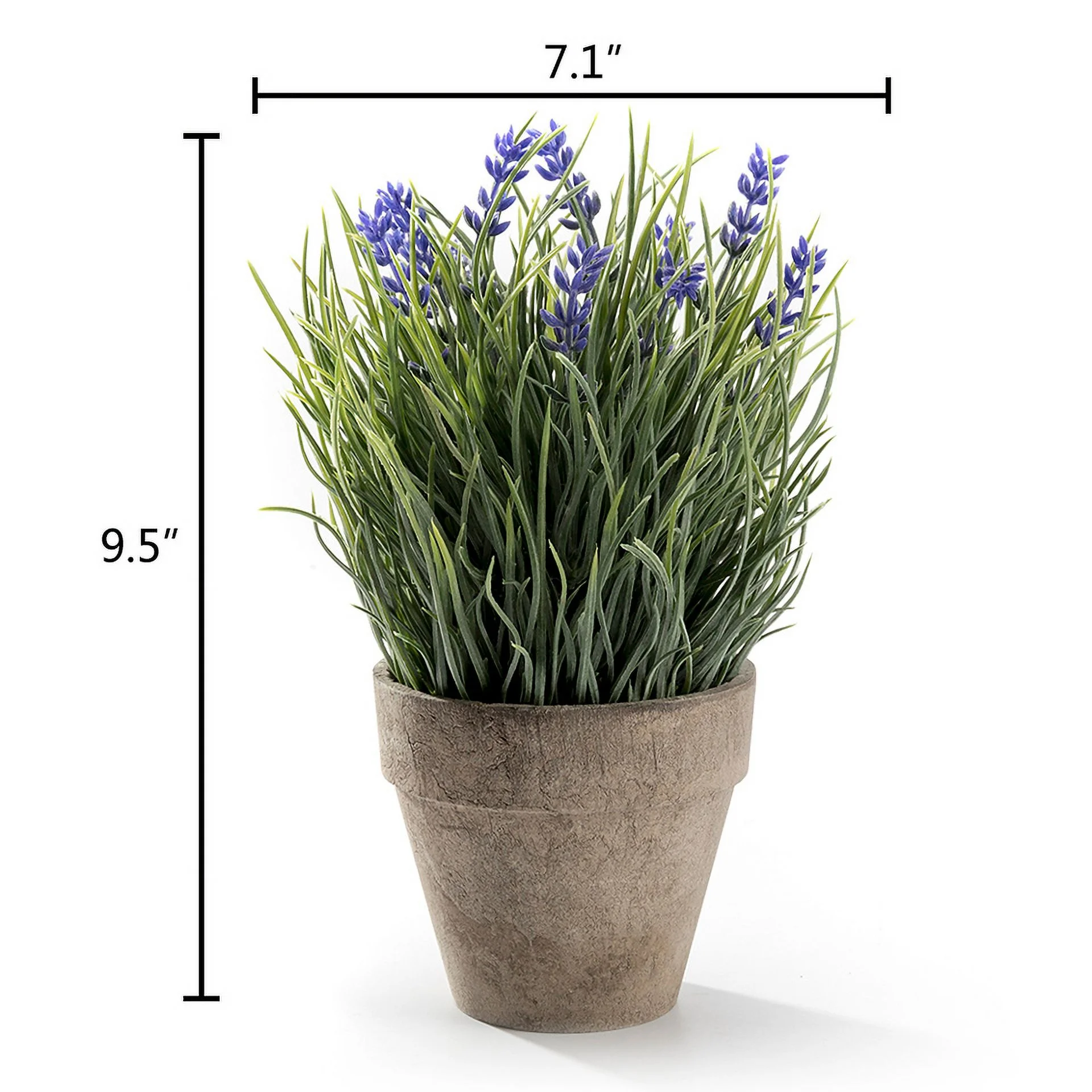 K-Cliffs Artificial Provence Lavender Flower Plant Arrangements in Pot for Home Decor