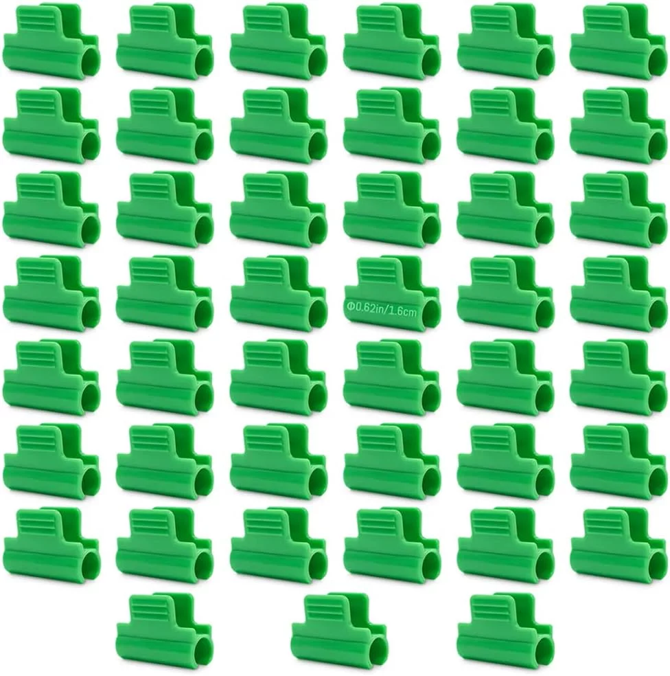 45pcs Greenhouse Clamps, Greenhouse Clips, Film Row Cover Netting Tunnel Hoop Clip, Frame Shading Net Rod Clip for Garden Hoops, Grow Tunnel, Support Frame, 16mm