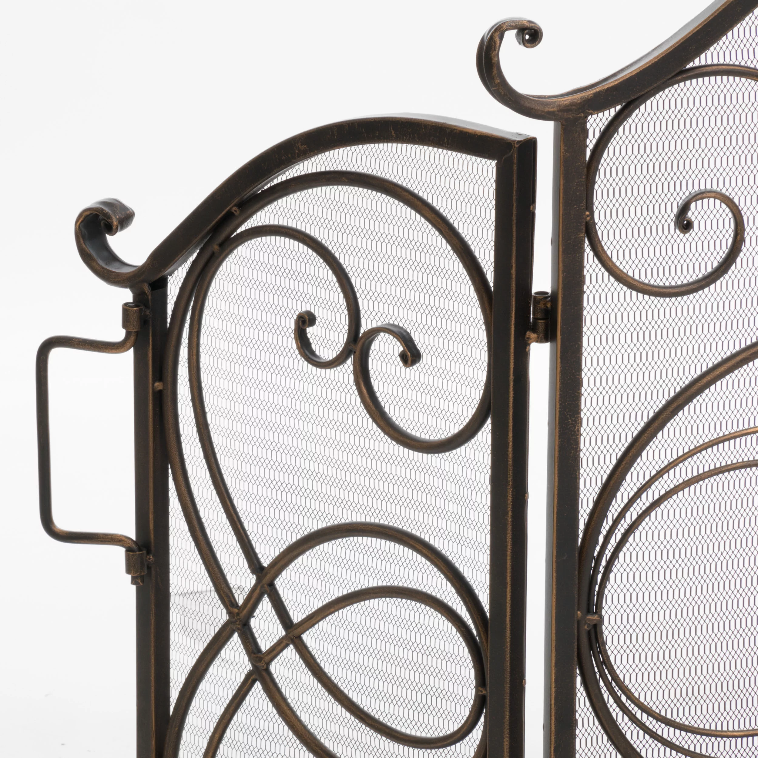 Kingsford Fireplace Screen, Gold on Black