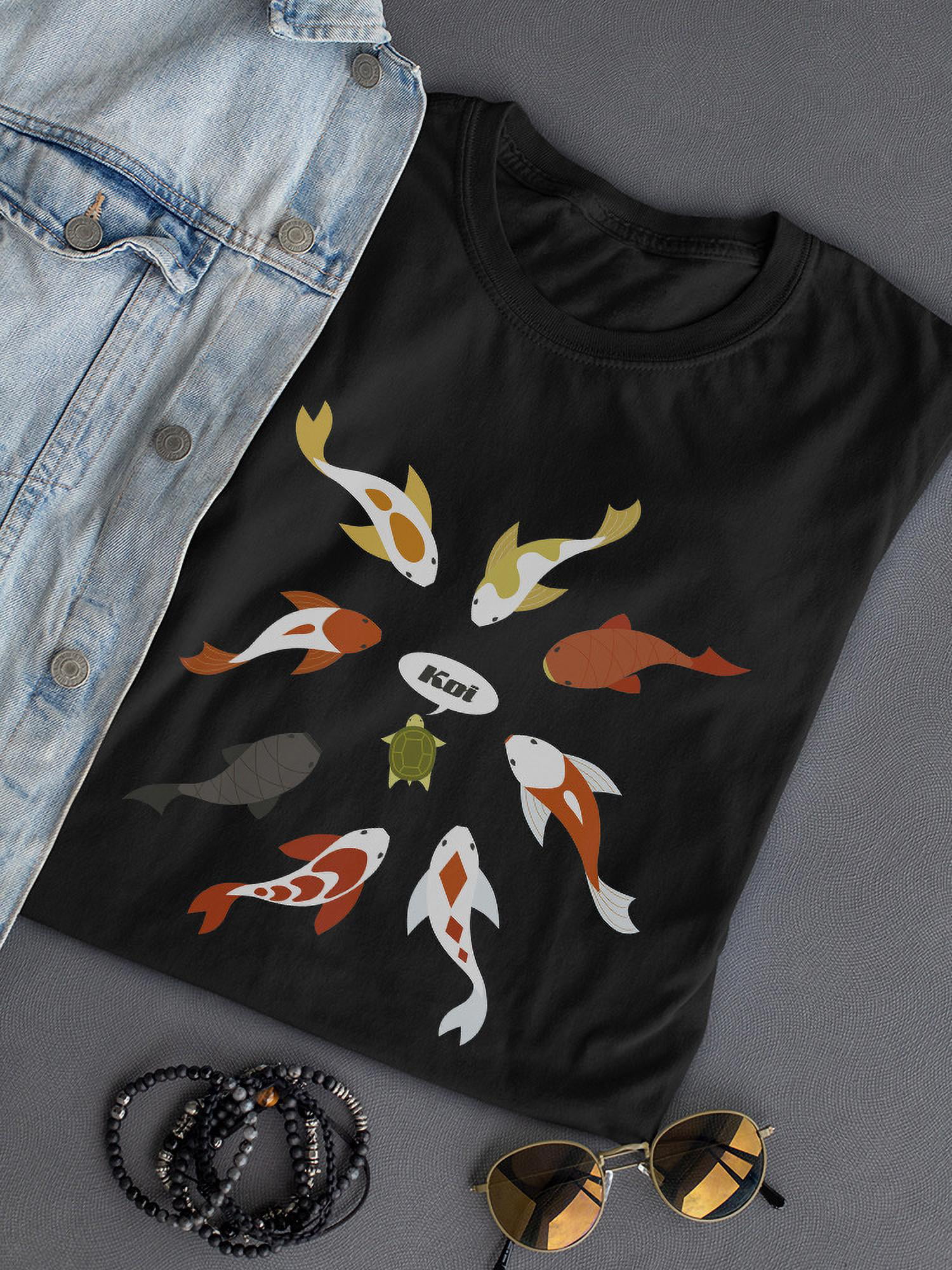 Carp Pond Koi Fish T-Shirt Women -Image by Shutterstock, Female Large