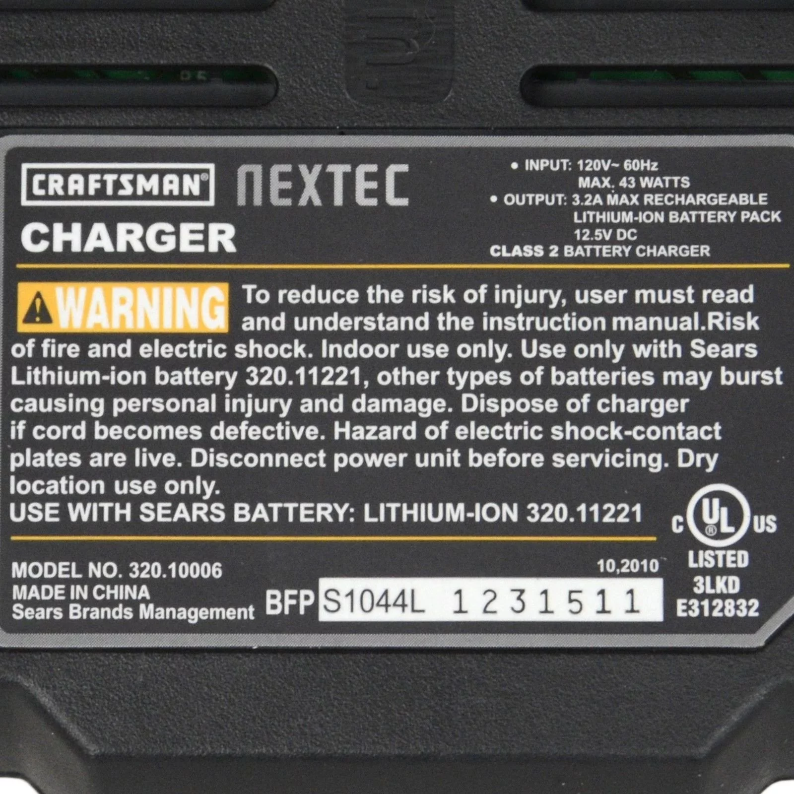 Craftsman 12 Volt Nextec Charger