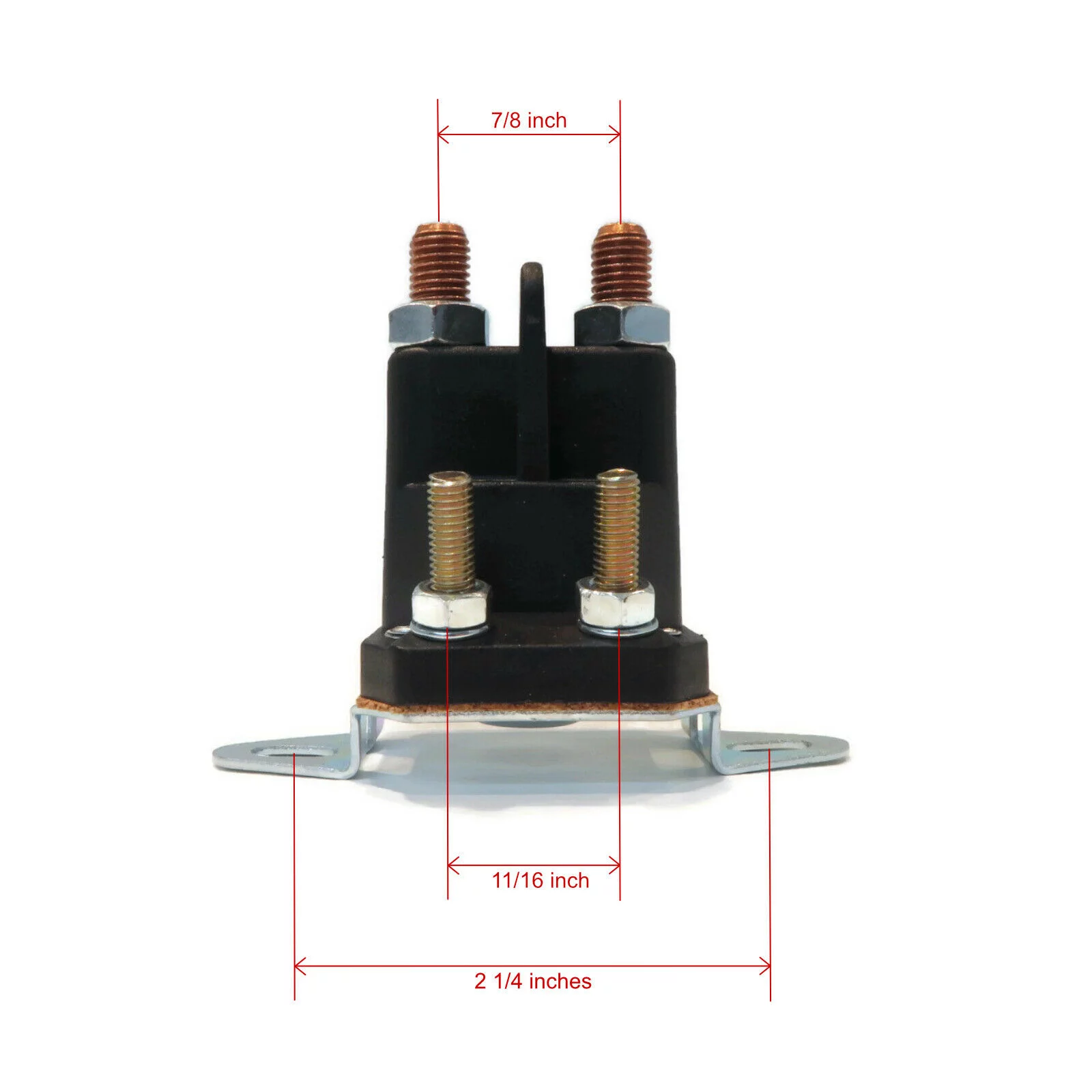 The ROP Shop | (2) Starter Solenoid w/2 Hole Bracket For ExMark Lawn Boy Toro 104-3189 117-1197