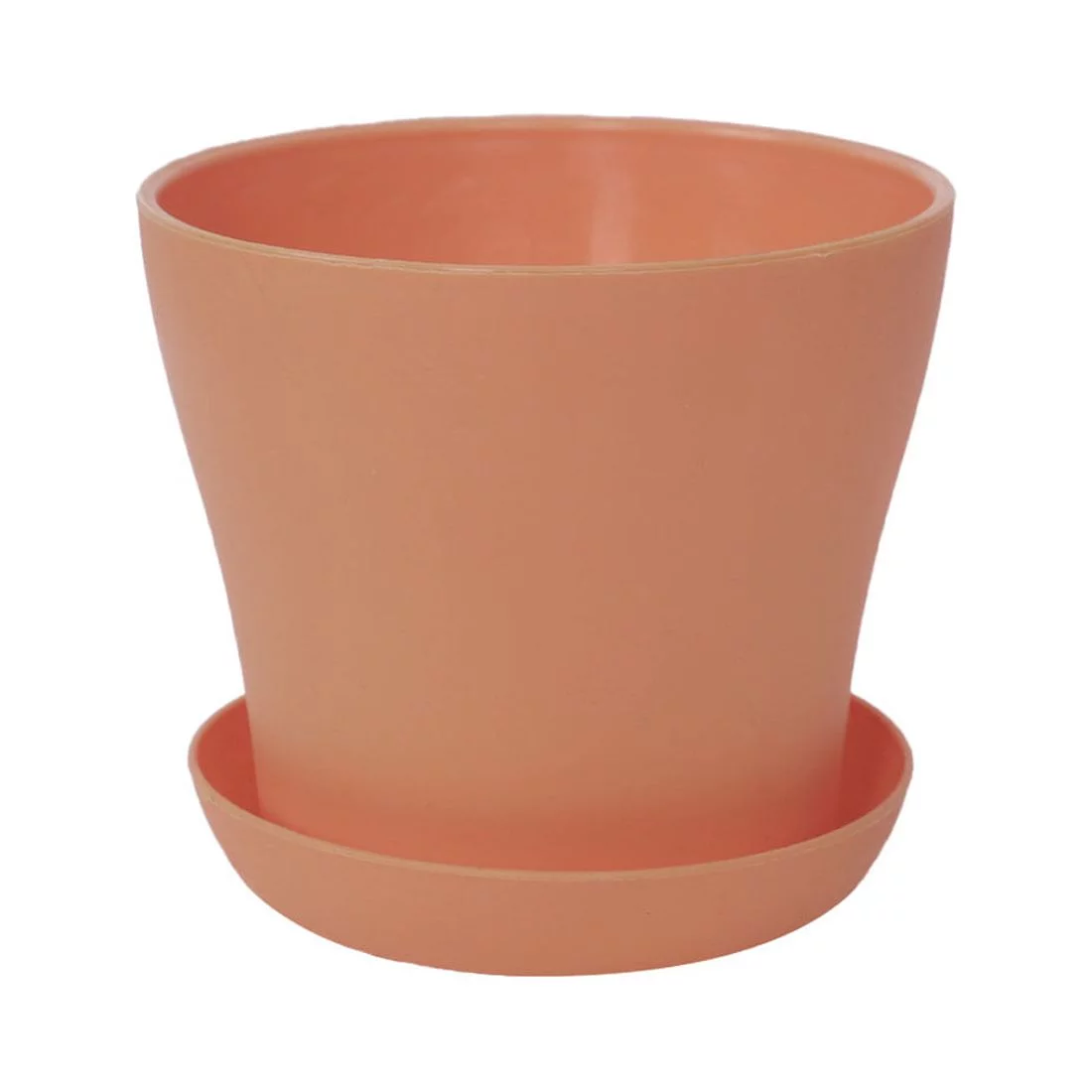 Uxcell Hotel Windowsill Plastic Rose Plant Flower Aloes Orchid Pot Tray Coral Pink