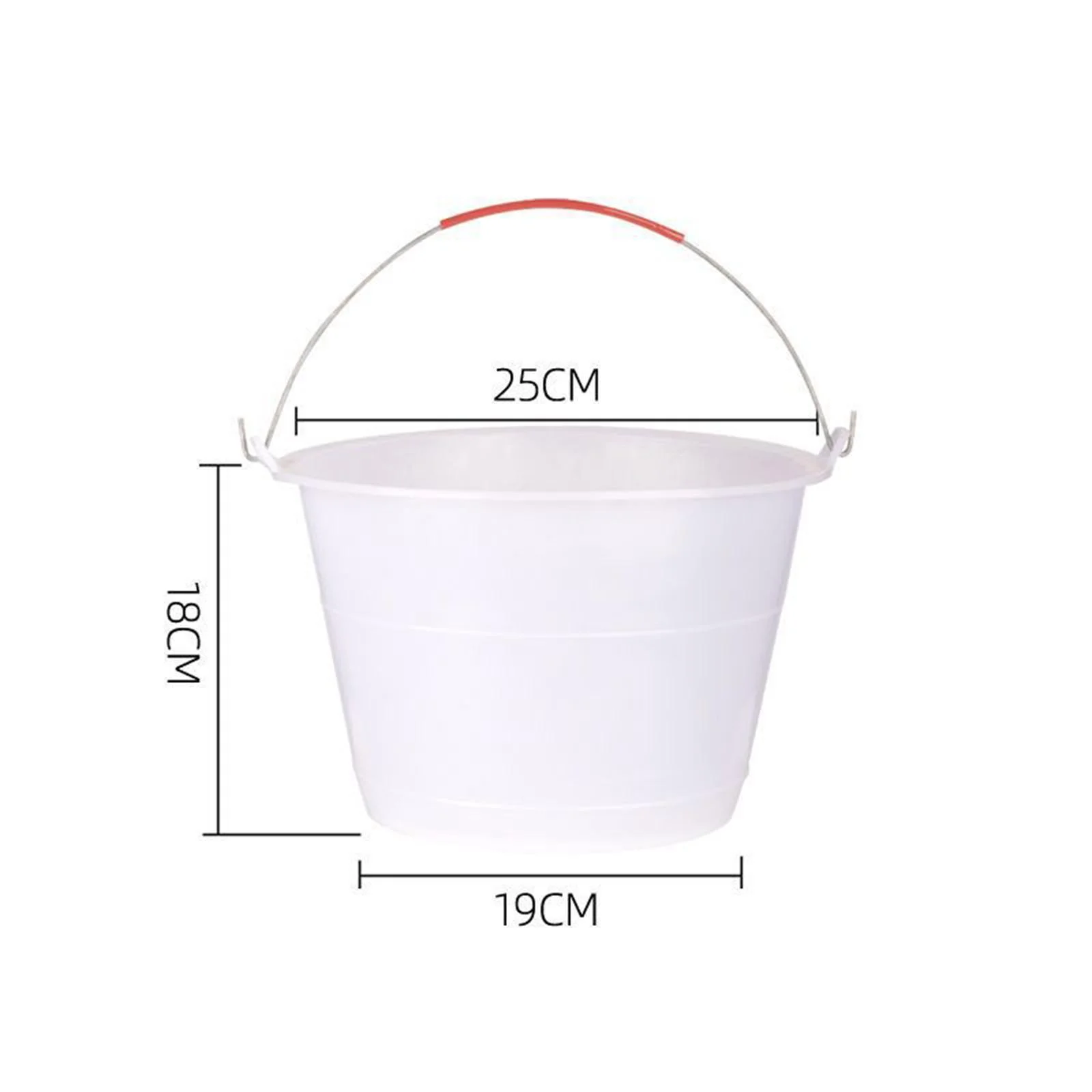 Anti-fall Bucket Rubber Bucket Construction Bucket Planter Planter Utility Easy to Clean Heavy Duty Builders Buckets Buckets White