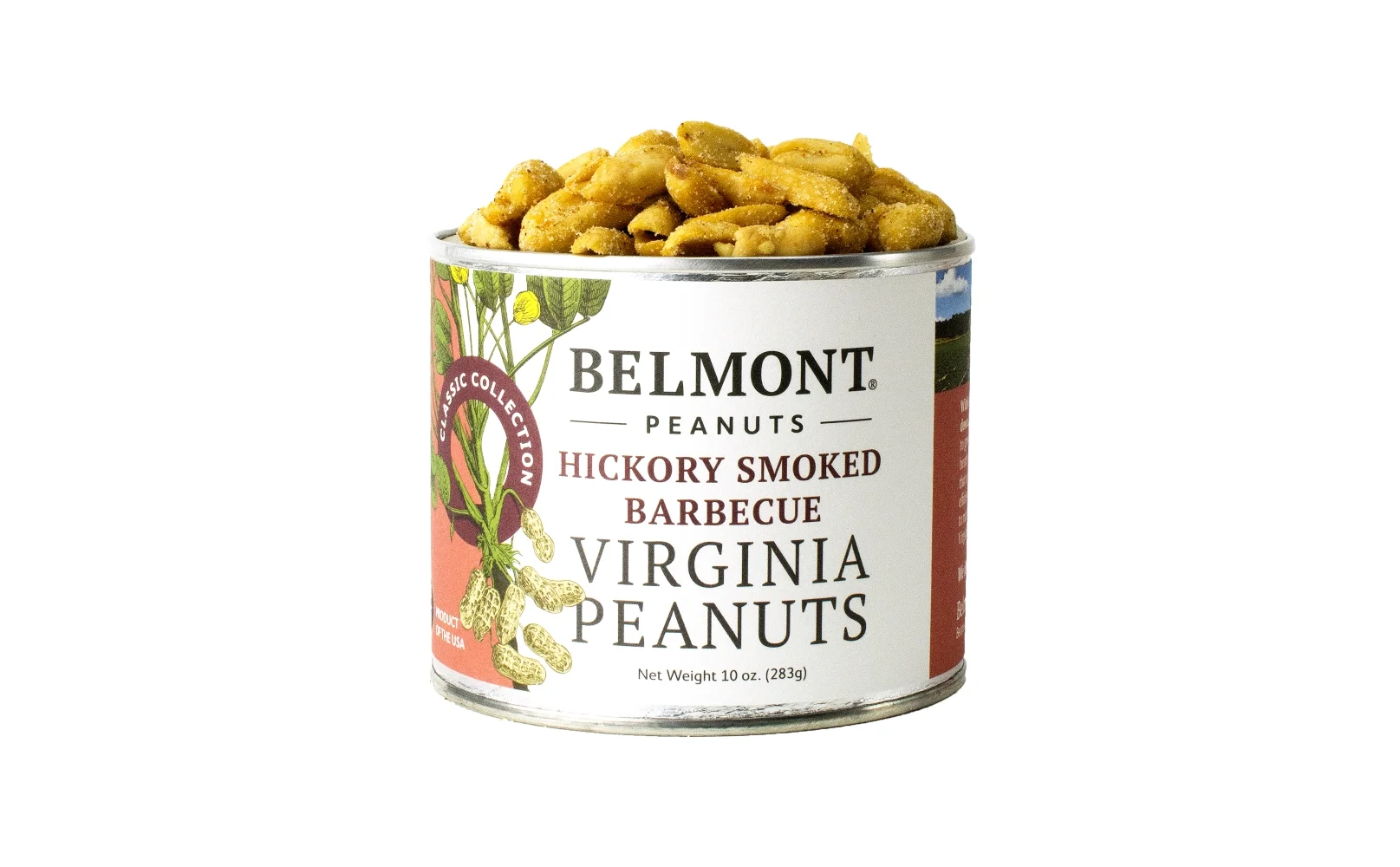 Belmont Peanuts Hickory Smoked Bbq Virginia Peanuts, 10 oz
