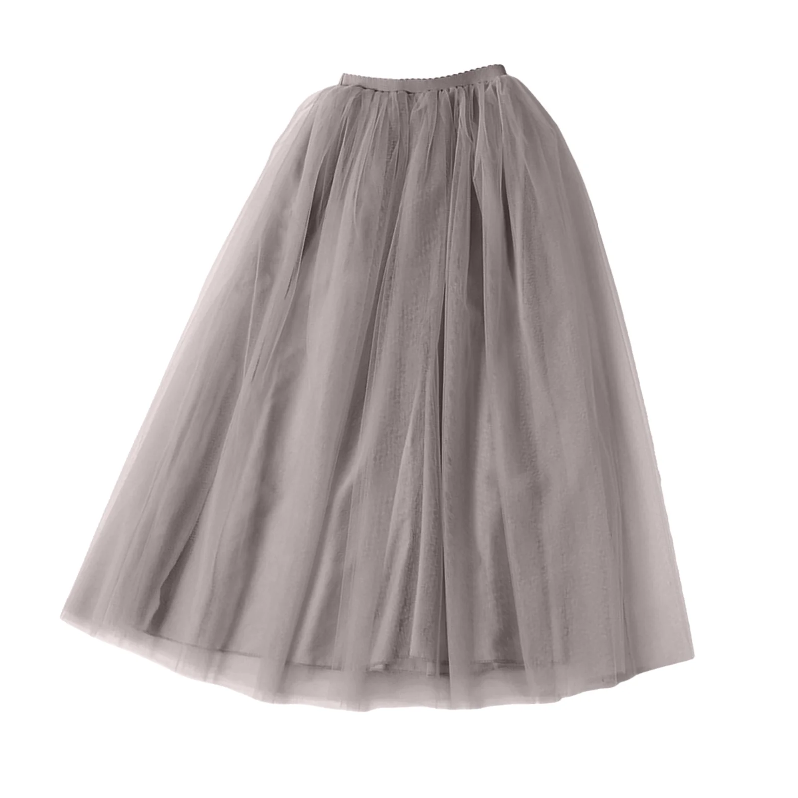 Autumn Tennis Skirt Women Fashion Mid Length Tutu Dress Adult Dress Mesh Half Skirt Maxi Skirt