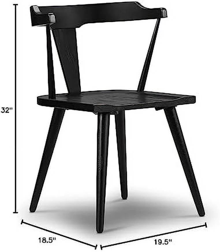 QUGDXVBN POLY & BARK Enzo Dining Chair Oak  Black