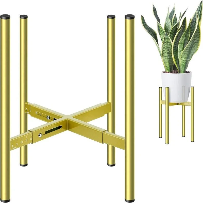 Gold Plant Stands Fit 8 to 12 Inches Pots