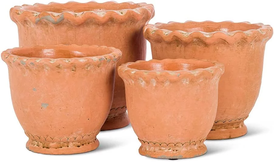 Extra Small Round Ruffled Planter