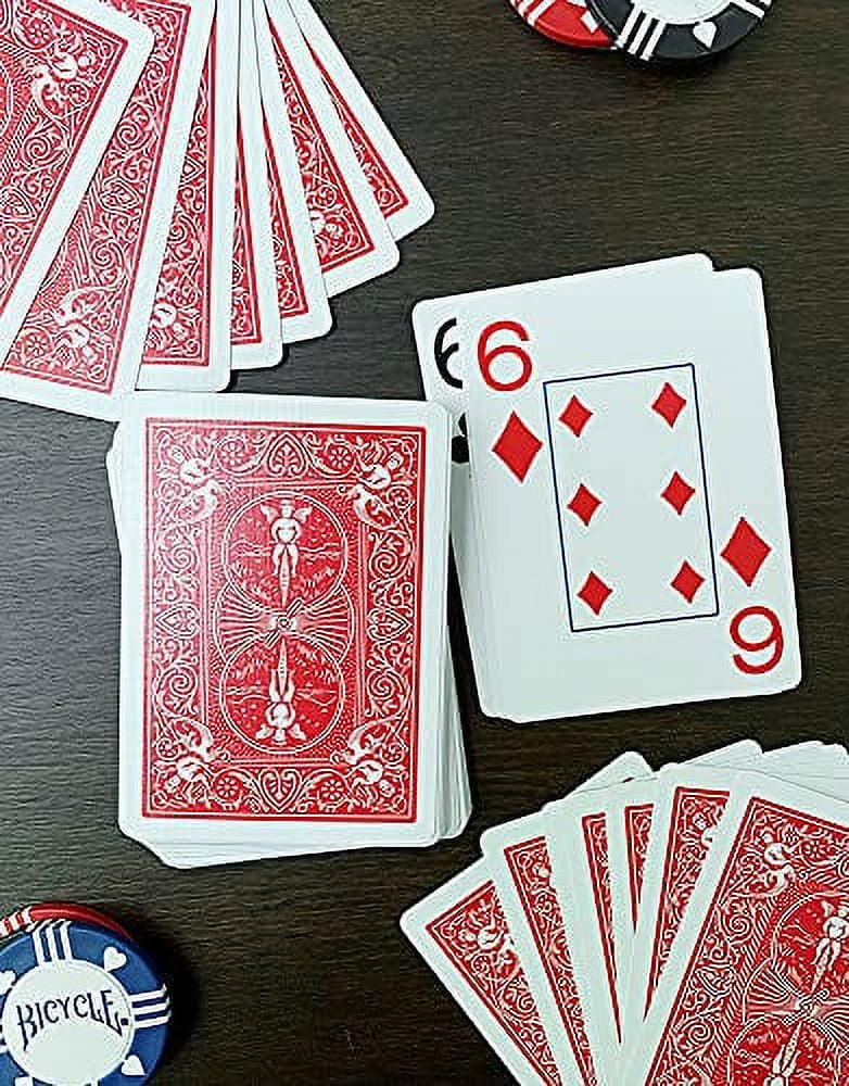 Bicycle Playing Cards, Jumbo Index, 12 Pack,Red & Blue