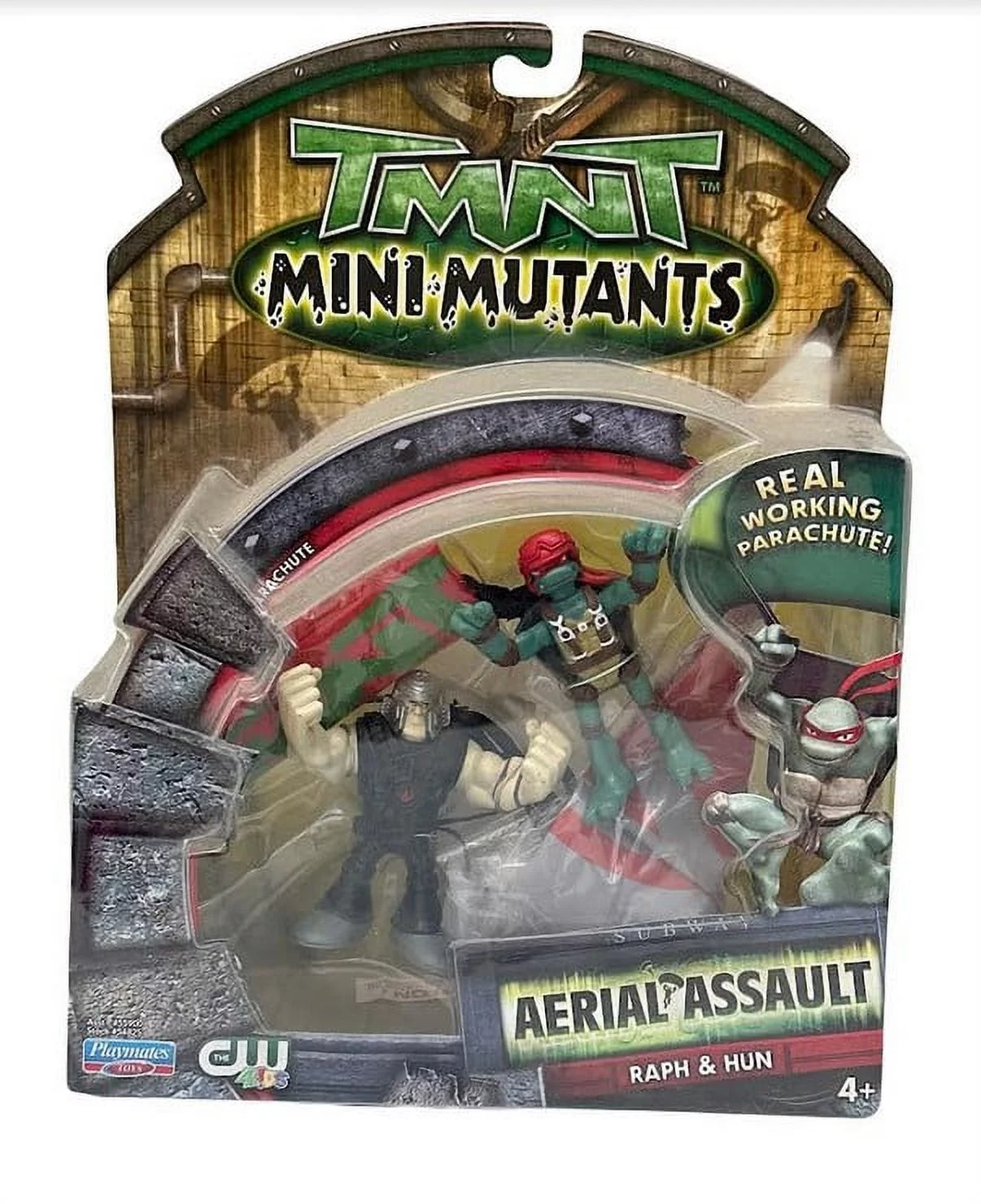 TMNT mini mutants Aerial Assault Raph & Hun Figure