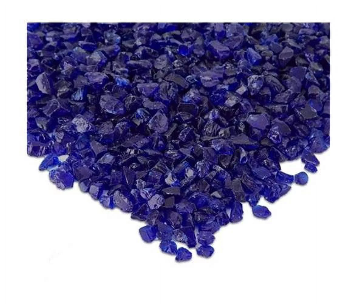 Real Flame Fire Glass in Cobalt Blue