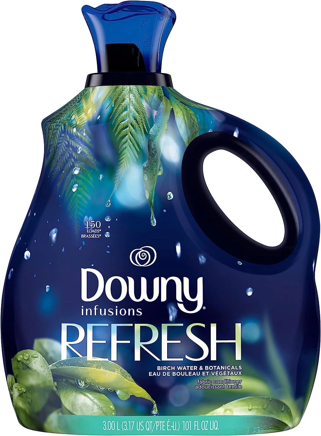 Downy Infusions Liquid Fabric Softener, Refresh, Birch Water & Botanicals, 101 Fl Oz