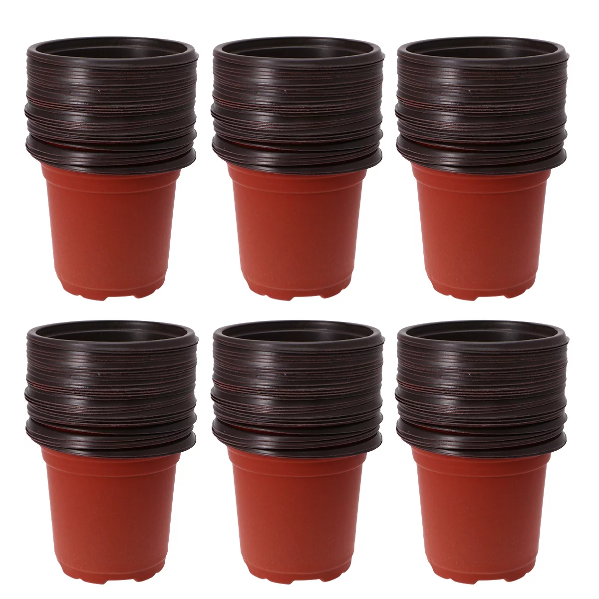 Guichaokj 110pcs Two-color Plastic Flowerpot Simple Planter Box Decorative Flower Pot Gardening Planter for Balcony Living Room Garden Office (BN100)