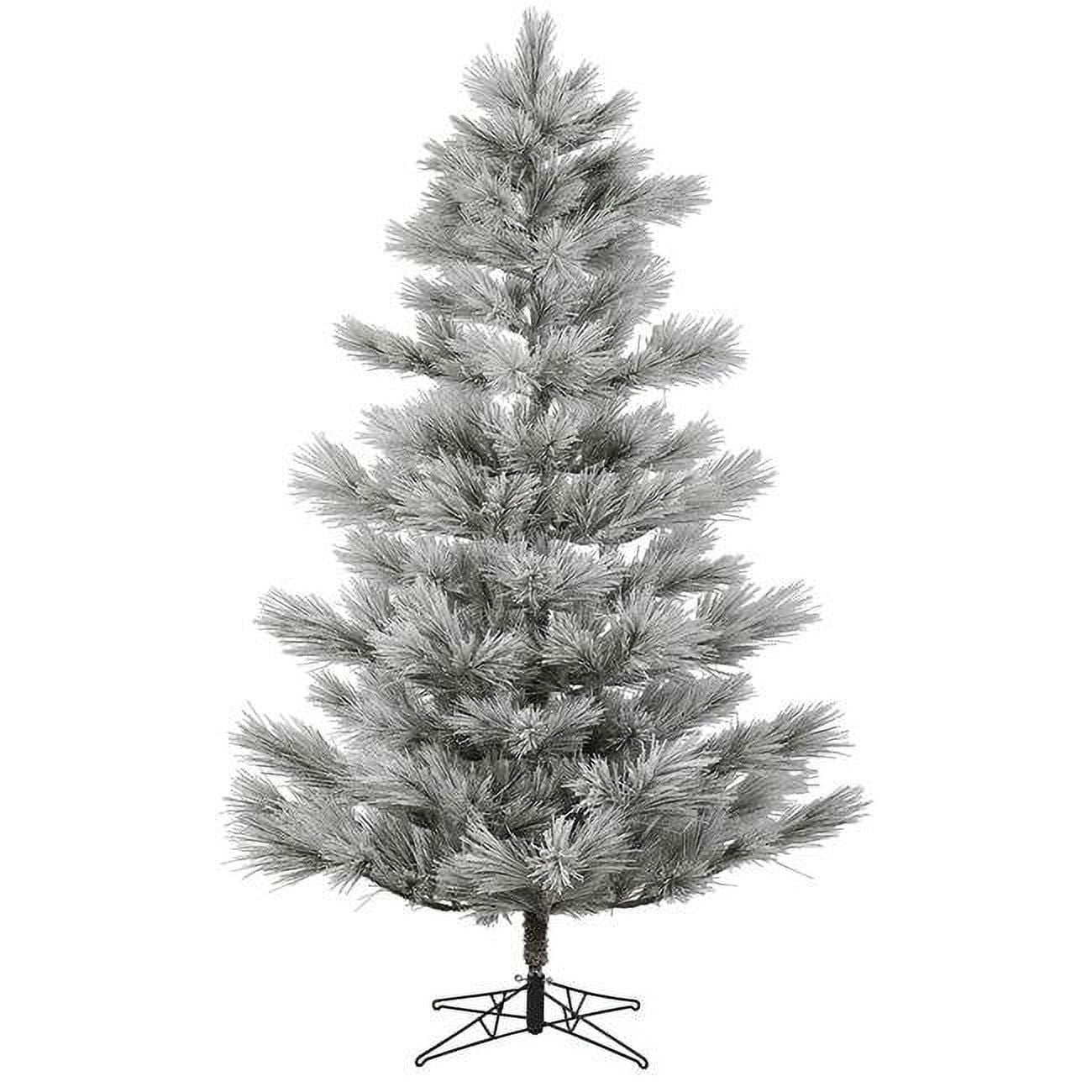 Vickerman  12 ft. x 74 in. Unlit Flocked Alder Long Needle Pine Artificial Christmas Tree with 1102 Tip Count