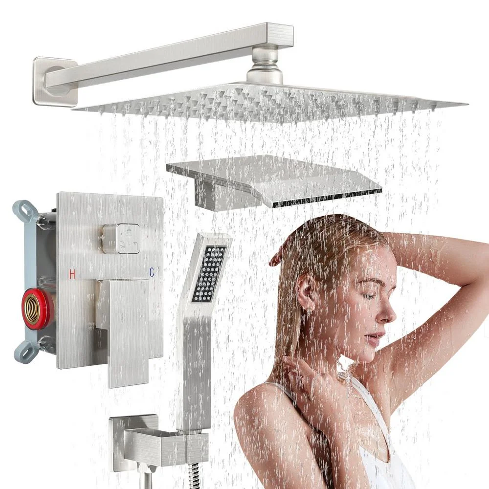 Flroha Shower Head and Handle Set | Shower Valve Kit Shower Set | Shower Fixtures, Faucet Shower Anti-Leak, Handheld Shower Combo, Shower Hardware Set with Extension Arm & Hose