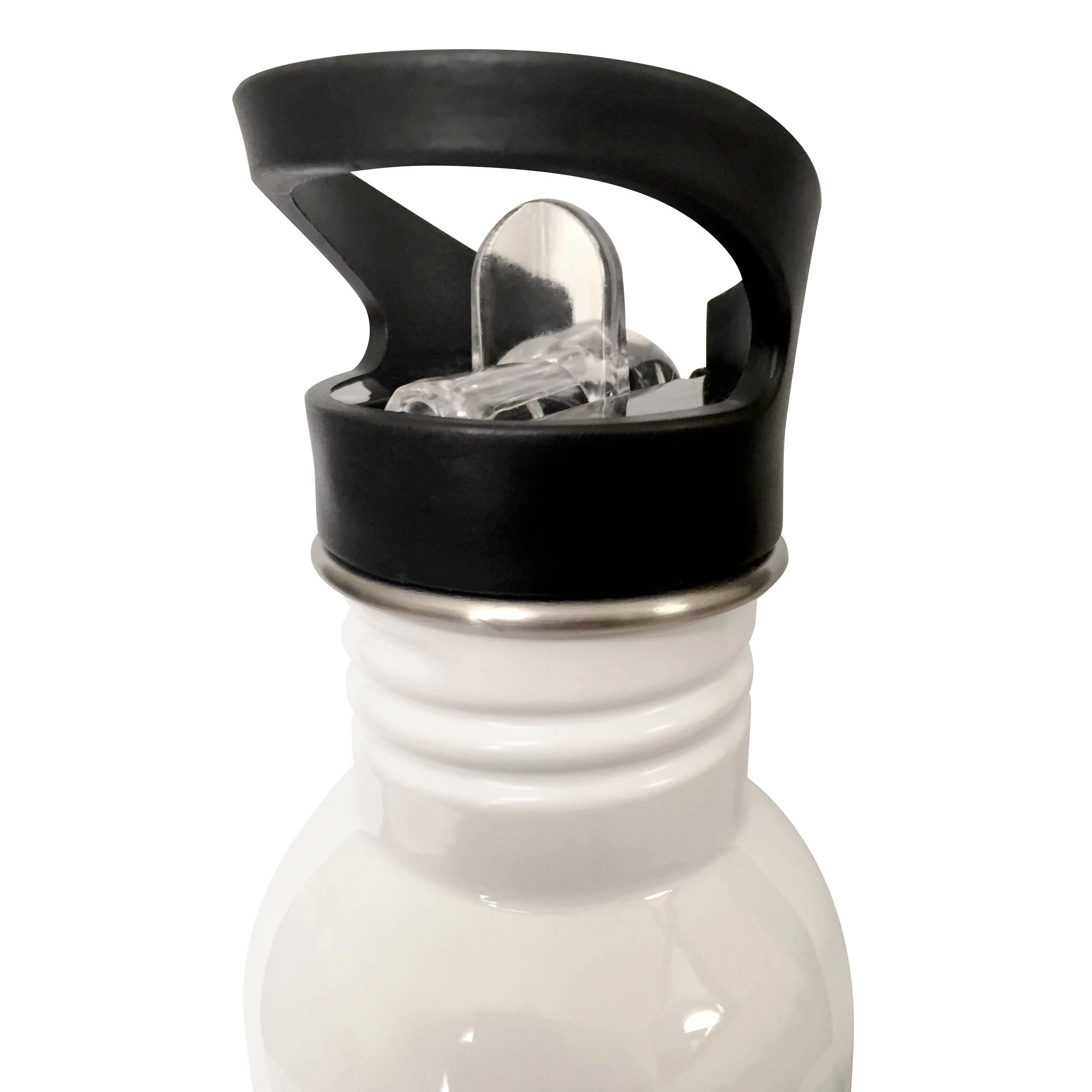 3dRose Funny Sea Otter in Wizard Hat Riding Flying Broom Hairy Otter - Straw Water Bottle, 21-ounce