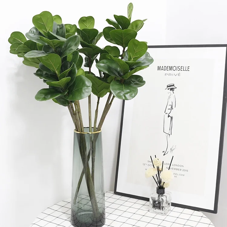 Meirura feels piano leaf banyan branches simulation branches indoor soft outfit home decoration ornaments piano leaf banyan